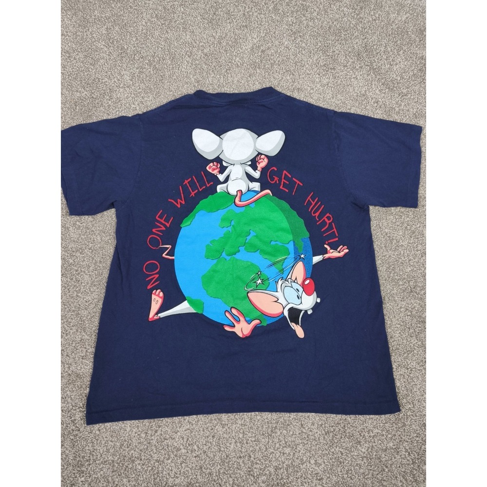 Vintage 1995 Pinky and the Brain T Shirt Warner Bros USA Made Large - Picture 5 of 8